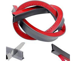 Douchedrempel/Waterkering voor de badkamer - Zelfklevende waterkerende strip - 300*5*3 cm - Waterkering voor de vloer - Badkamerdrempel - Geschikt voor badkamers, keukens en hotels - Grijs