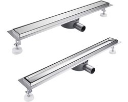 Douchegoot 70 cm Inloopdouche – Hoogte Verstelbaar RVS – 2-in-1 Rooster & 360° Draaibare Afvoer