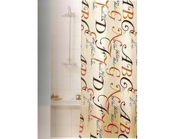 Douchegordijn 180x200 textiel Lettere