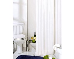 Douchegordijn 180x200 textiel Rigone wit