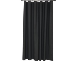 Douchegordijn 180x200cm Peva 300G zwart inclusief ringen