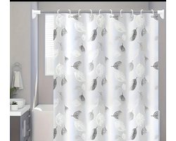 Douchegordijn 80x180 cm – Inclusief 12 Ringen – Waterdicht – PEVA Materiaal – Milieuvriendelijk – Wit/Transparant