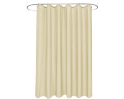 Douchegordijn - Anti Schimmel - Textielstof - Wasbaar - Snel drogend - Geschikt voor badkamer en bad - 180 x 200 cm - Geel