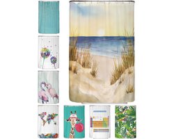 Douchegordijn Antischimmel - Waterdicht Textiel - Badkamer Bescherming - Gerecycled Materiaal Oeko-Tex - 120x200 cm - Zeekust