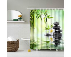 Douchegordijn - Badgordijn Waterdicht - Badkamer Decoreren - 3D Effect Print - 90x180cm - Steen