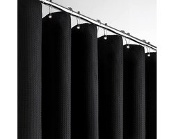 Douchegordijn - Badkamer Gordijn - Douchen in Huis - Waterafstotend en Zwaar - 100x200 cm - Zwart