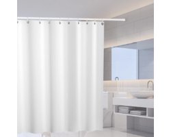 Douchegordijn - Badkamer gordijn - Douchen scheiden - Waterdicht en schimmelwerend - 100x230cm - Wit