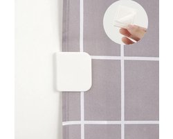 Douchegordijn Clips - 2 Stuks - Douchegordijn Klemmen - Douchegordijn Clip Zelfklevend - Douche Gordijn Houder - IXEN