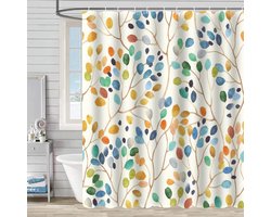 Douchegordijn- douche gordijn- douchegordijnen- Douchegordijn Anti Schimmel- Waterdicht -Hoogwaardig Waterdicht Douchegordijn -Verhoog de Luxe en Functionaliteit van Jouw Badkamer-Badkameraccessoires-Gratis haakje-90x180cm