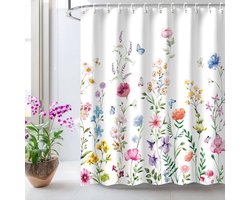 Douchegordijn - Douchegordijn Anti Schimmel - Inclusief ringen - Met gewichtsband - Premium kwaliteit - Waterdicht - 180x200cm-kleur