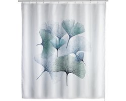 Douchegordijn - Extra Anti Schimmel Coating - Wit Met Bloemen