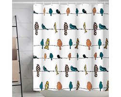 Douchegordijn, geelgrijs, 180 cm breed x 200 cm lang (1 stuk)