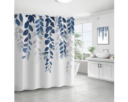 Douchegordijn Liner - Waterdicht Gordijn - Badkamer Beschermen - Met Magneten - 183 x 183 cm - Paarse Bladeren