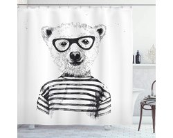 Douchegordijn met 3D-effect, badkamergordijn, badgordijn voor in de badkuip, douchegordijn van polyester, badkamergordijn, niet doorzichtig, verstelbare afmetingen, geschikt voor elke badkuip, pasvorm en gebruiksgemak gegarandeerd