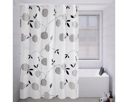 Douchegordijn met Bloemenpatroon - Waterdicht - 1 Stuk - Kunststof - 300 x 240 cm