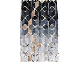 Douchegordijn met geometrisch patroon, schimmelwerend, waterdicht, wasbaar