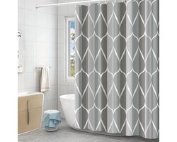 Douchegordijn met Ombre-ontwerp - Waterdicht - 1 stuk - Grijs - Polyester - 240 x 200 cm