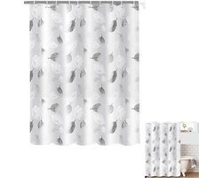 Douchegordijn - PEVA waterdicht badgordijn - Douchegordijn Anti Schimmel - Shower Curtain,badgordijn - badkamergordijn - Waterdicht- met 12 haken - ideaal voor gezinnen, slaapzalen en hotels - badkameraccessoires - 180x200cm