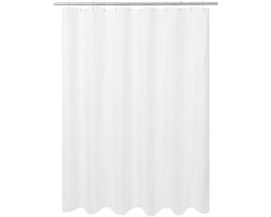 Douchegordijn - Polyesterstof - Waterdicht - Machinewasbaar - 200 cm (B) x 200 cm (H) - Wit