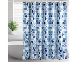 Douchegordijn - Schimmelbestendig en Waterdicht - 1 stuk - Blauw - Polyester - 240 cm