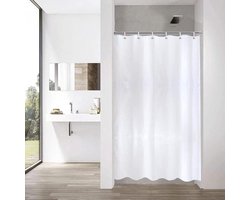 Douchegordijn Textiel Smal 120x180, Polyester Stof Klein Badgordijn Waterafstotend met Metalen Oogjes, Breedte 120 x Hoogte 180cm