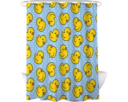 Douchegordijn voor badkamer - schattig eend douchegordijn - waterdicht - gele rubberen eend badgordijn - anti-schimmelbestendig - voor thuis en hotel badkamer decor - 120 x 180 cm