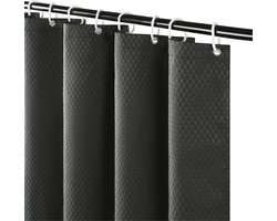 Douchegordijn - waterdicht en schimmelbestendig - set van 1 - donkergrijs - 90 x 180 cm