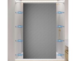 Douchegordijn - Waterdicht Gordijn - Badkamer Organisatie - Magnetisch Ontwerp - 240x180cm - Grijs