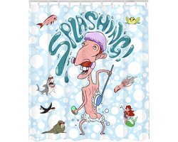 Douchegordijn, waterdicht polyester, decoratieve badkamergordijnen