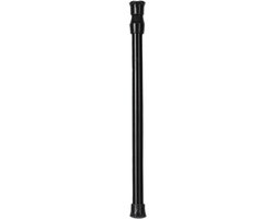 Douchegordijnstang - Telescopische stang voor deurgordijnen - Gordijnstang - Hoog koolstofstaal - Douchestang - Uitschuifbare gordijnroede - Geschikt voor keukenapparatuur, kledingkasten, kasten - 30-50 cm - Zwart