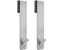 Douchehaak - 2 Stuks zilver - RVS - Douchedeurhaken - Universele Douchecabine Haak - Douchewand Haak - Douchehanger - bovendeurhaken - voor badkamer frameloze glazen douchedeur, handdoekhaken, douche, glazen wand, douchehaken zonder boren