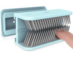 Douchehaarverzamelaar voor aan de muur - Herbruikbaar - Eenvoudig te installeren en schoon te maken - Afvoerbeschermer - Geschikt voor douche, afvoer, badkamer, badkuip - Badkamergadget - Blauw, grijs