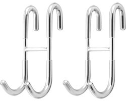 douchehaken voor douchedeur voor het ophangen van handdoeken, douchewandhaken voor glazen douchewand, handdoekhouder en houder voor douchewisser 2 stuks
