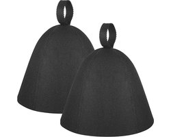 Douchekapje - 2 Stuks -zwart - Unisex - Douchekapje - Douchekapje - Saunakapje - voor vol haar / krullen - Geschikt voor warmwaterbronnen/stoombaden/sauna's
