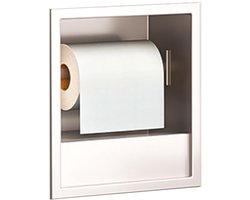 Douchekast Badkamer - Wandkast Opbergkast - Ruimte Besparen - Ingebouwde Toiletrolhouder - 17x23x12.5cm - Wit