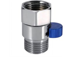 Douchekop afsluitventiel 1/2 inch messing hoekventiel waterstopper - chroom shut-off ventiel - reserveonderdeel voor douchekoppen - handdouche - waterbesparend .