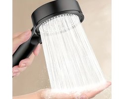 Douchekop-Hoge druk-5 standen-Handdouche-Mat zwart-Waterbesparende douchekop-Douchekop Regendouche-Luxe moderne douchekop