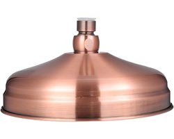 Douchekop Koper - Regendouche Opzetstuk - Ontspannen Douchen - Antiek Design - 20cm Diameter - Roodkoper