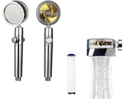 Douchekop - Regendouche Turbo - Hoge Druk - Waterbesparend - 25.5 cm Lengte - Geel