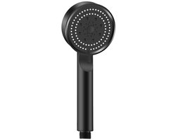 Douchekop - Regendouche - Wellness - 5-snelheden multifunctionele grote waterstraal booster handdouchekop - Hoge Druk - Handdouche - Luxe Moderne Handdouche - ABS - Zwart