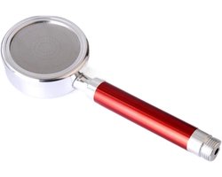 Douchekop Regenval - Hogedruk Douche - Water Besparen - Draagbaar Ontwerp - 8x23cm - Rood