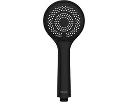 Douchekop Watersparend - Handdouche Universeel - Comfortabel Douchen - 3 Straalsoorten - 9.5 cm Diameter - Mat Zwart