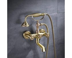 Douchekraan Set - Bidet Spuit - Badkamer Reiniging - Alle Bronzen - Muur Montage - Koper