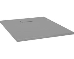 Douchekuip 100x80 cm grijze SMC douchebak laag instap niveau