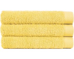 Douchelaken 70x140 cm Uni Pure Royal Geel - 3 stuks