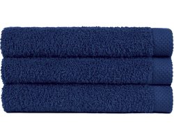 Douchelaken 70x140 cm Uni Pure Royal Marine Blauw - 3 stuks