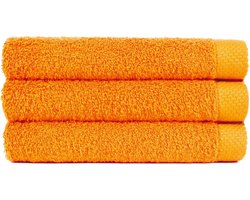 Douchelaken 70x140 cm Uni Pure Royal Oranje - 3 stuks