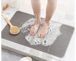 Douchemat - Antislip - Antislip-badmat - Anti-schimmel - Waterdoorlatende Antislipmat - Huidvriendelijk - Veiligheid - Antislipmat - Voor Douche of Bad - Grijs