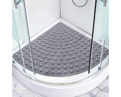 Douchemat antislip antislipmat douche 70x70cm: hoekdouchemat driehoekig douche-inzetstuk antislip met zuignappen - grote veiligheidsantislipmat douche voor senioren