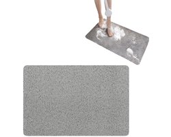 Douchemat - Antislip Badmat - Badkamermat - Badmatten - Mat voor in Bad - Anti Slip Douche Cabine Mat - Mat voor in de Badkamer - Vloermat - Anti Schimmel - Huidvriendelijk - Veiligheid - 60x40 cm - Geschikt voor Douche & Bad - Grijs